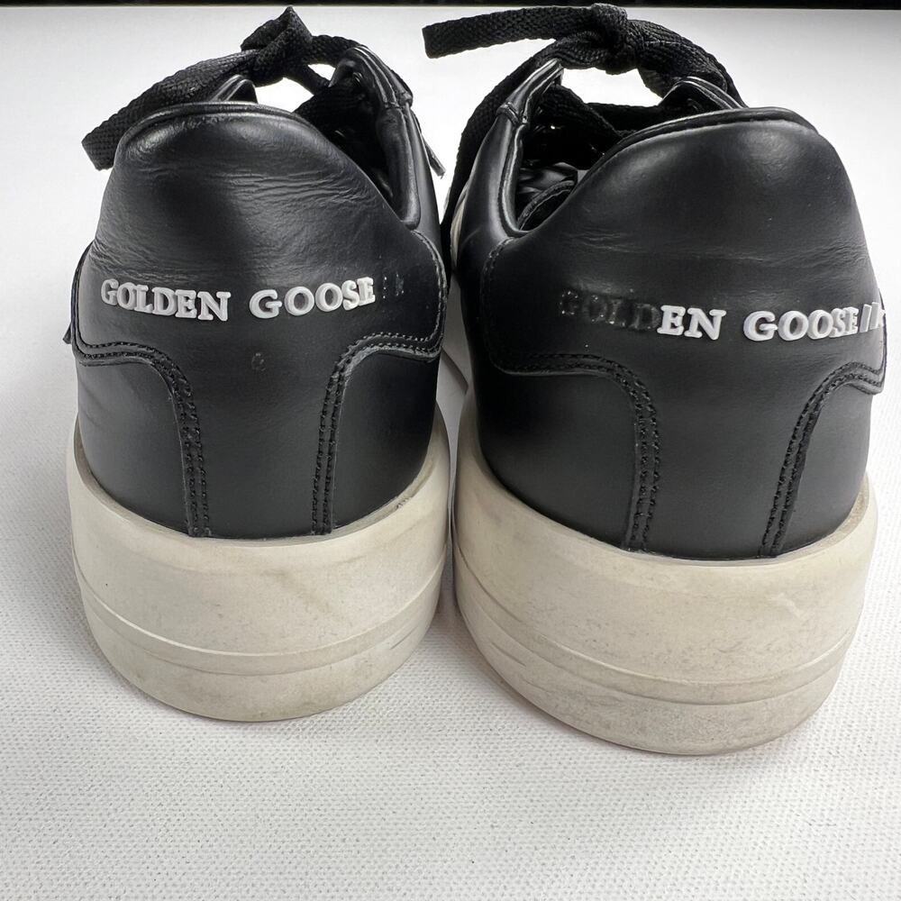 Golden Goose Black Leather Low-Top Sneakers with White Sole - Picture 5 of 16
